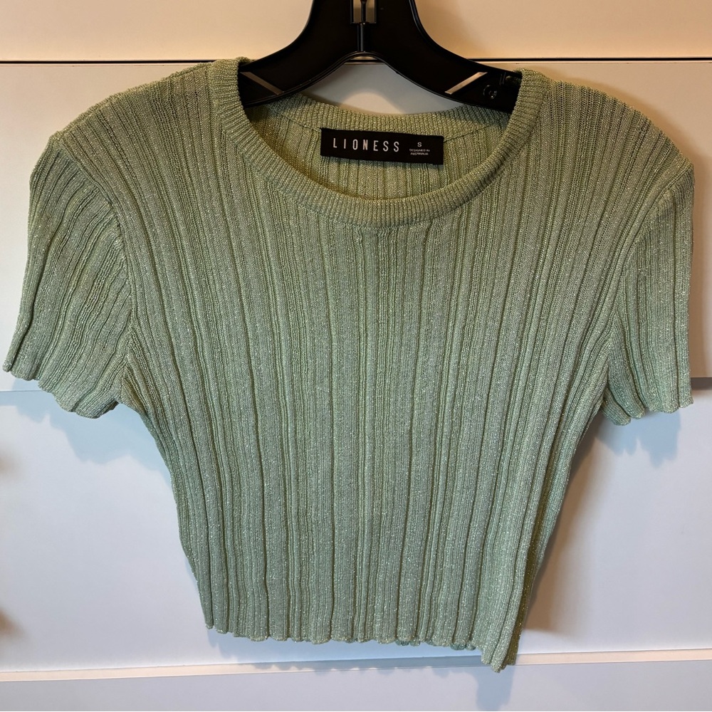 Lioness Green Shimmery Top